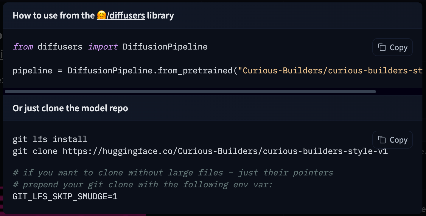 Use ML model in diffusers